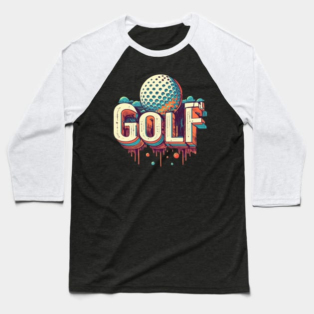 golf ball Baseball T-Shirt by AOAOCreation
